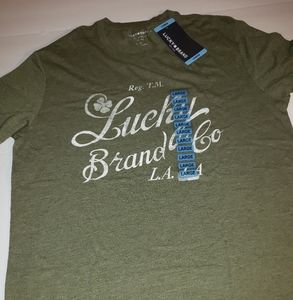 NWT Lucky Brand Co. Dark Olive Graphic Tee